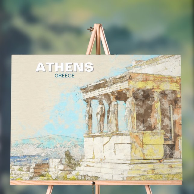 Athens Griechenland - Vintage Sicht Acrylschild (Neutral)