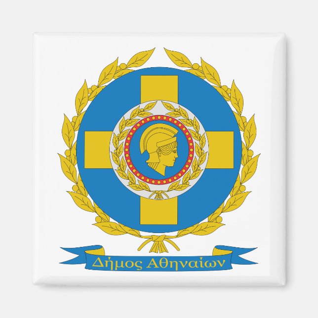 Athens, Griechenland Wappen Magnet (Vorne)