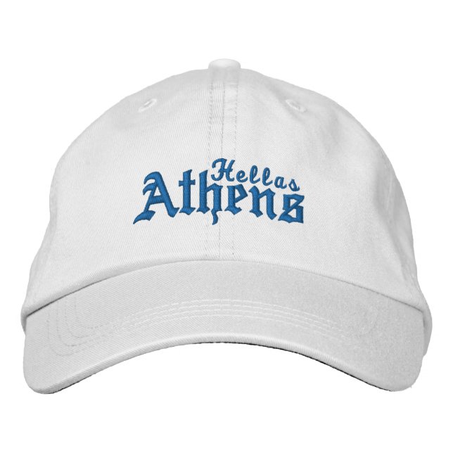 Athens Hellas bestickte Baseballmütze Baseballkappe (Vorderseite)
