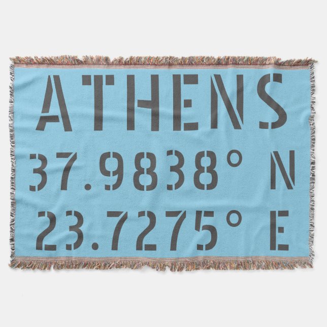Athens Latitude Longitude Decke (Vorderseite)