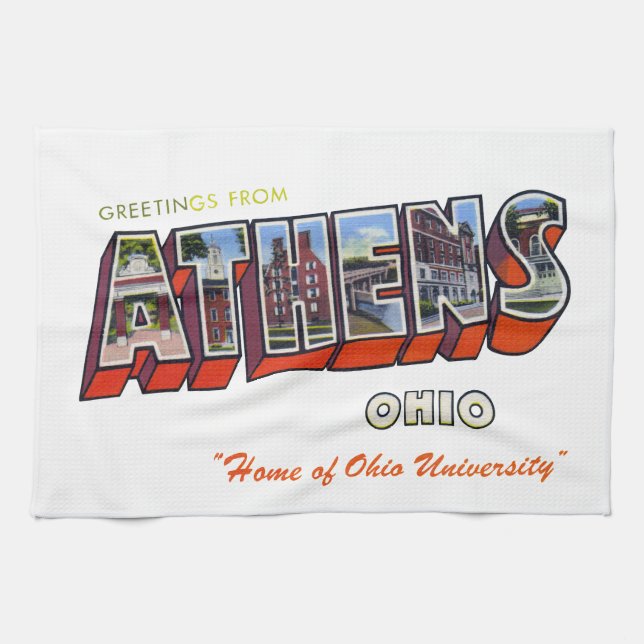 Athens Ohio Geschirrtuch (Horizontal)