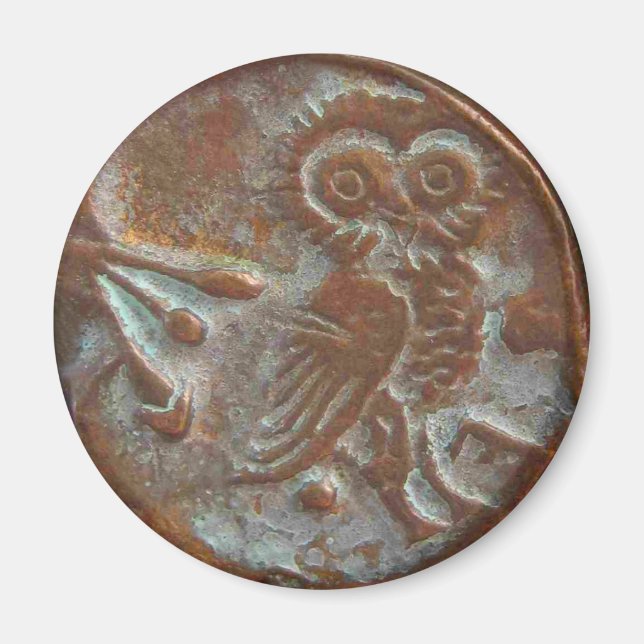 Athens Owl Magnet (Vorne)