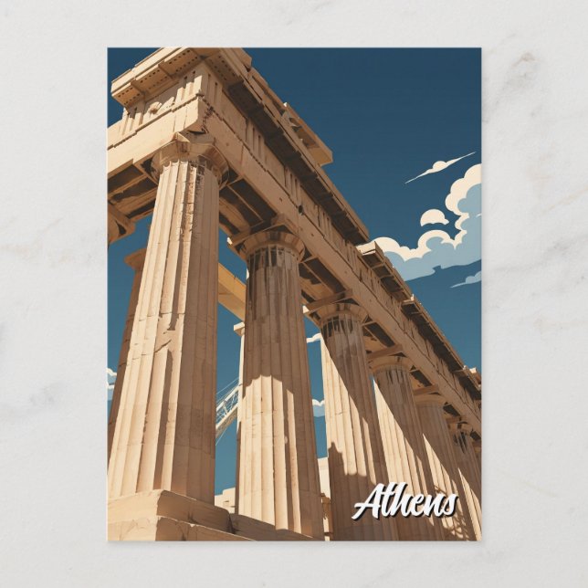 Athens Parthenon Postkarte (Vorderseite)