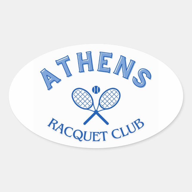 Athens Racquet Club Ovaler Aufkleber (Vorderseite)