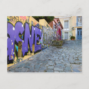 Athens Straßenkunst Postkarte
