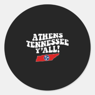 Athens Tennessee Y'all Tn Südstaaten Urlaub Runder Aufkleber