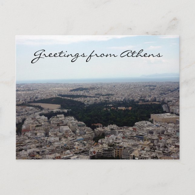 Athens Vista Grüße Postkarte (Vorderseite)