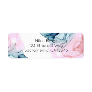 Ätherisch Aquamarin rosa Elegant Modernes Glam Tre