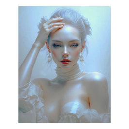 Ätherisch Elegante Schönheit im Pastellglanz Fotodruck