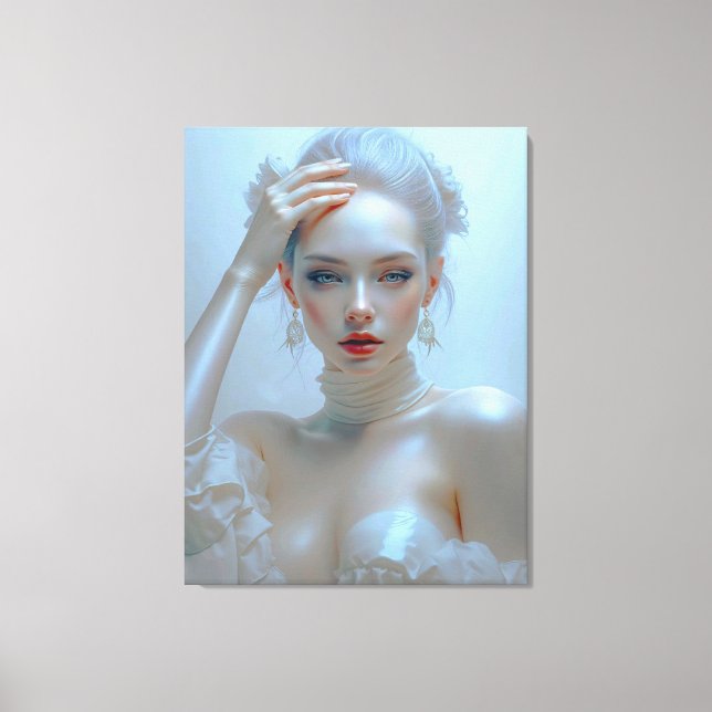 Ätherisch Elegante Schönheit im Pastellglanz Leinwanddruck (Vorderseite)