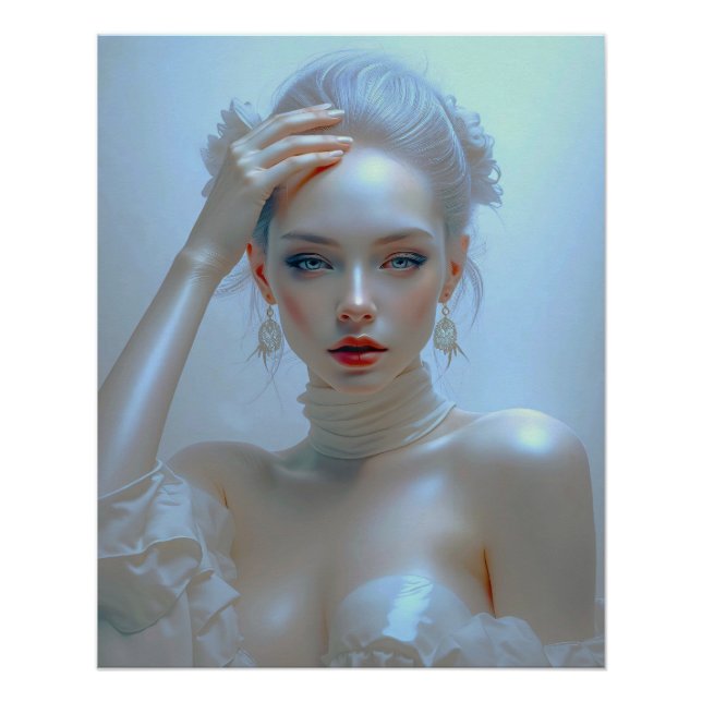 Ätherisch Elegante Schönheit im Pastellglanz Poster (Vorderseite)
