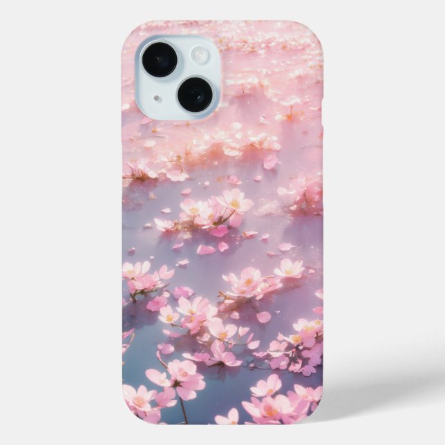 Ätherisch rosa Blüten schweben auf Wasser Case-Mate iPhone Hülle (Rückseite)