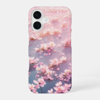 Ätherisch rosa Blüten schweben auf Wasser iPhone 16 Hülle