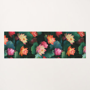 Ätherisch rosa Lotus Blume, Jugendstil Inspiriert Yogamatte