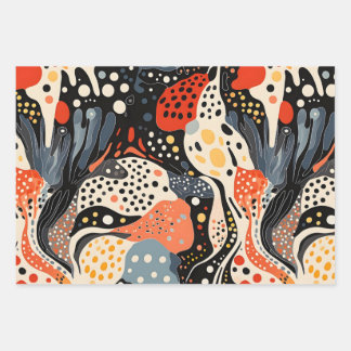 Ätherische Abstraktionen: Mesmerisierendes Muster Geschenkpapier Set