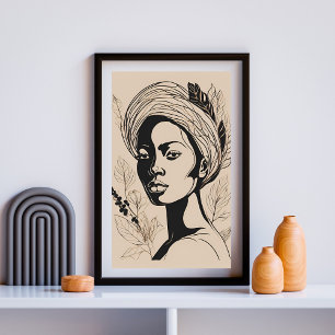 Ätherische afrikanische minimalistische Kunst Poster