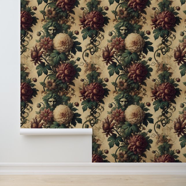 ätherische Bedrohung - gotisches botanisches Desig Tapete (Anwendung)