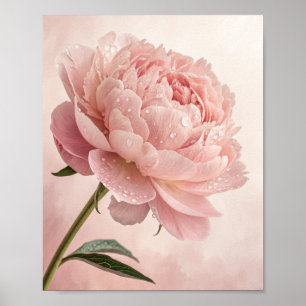 Ätherische Blüte: Ein Nahporträt einer taugeküsste Poster