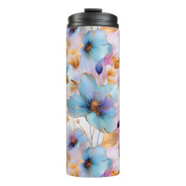 Ätherische Blüten in weichen Pastellen Alkohol Tin Thermosbecher