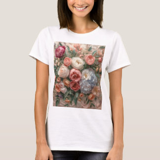 Ätherische Blütenharmonie: Soft-Pastell-Couture-Bl T-Shirt