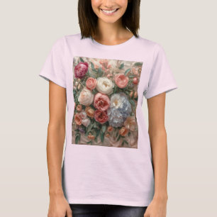 Ätherische Blütenharmonie: Soft-Pastell-Couture-Bl T-Shirt