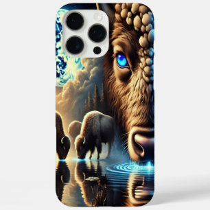 Ätherische Büffel Amid Cosmic Reflections Scene iPhone 16 Pro Max Hülle