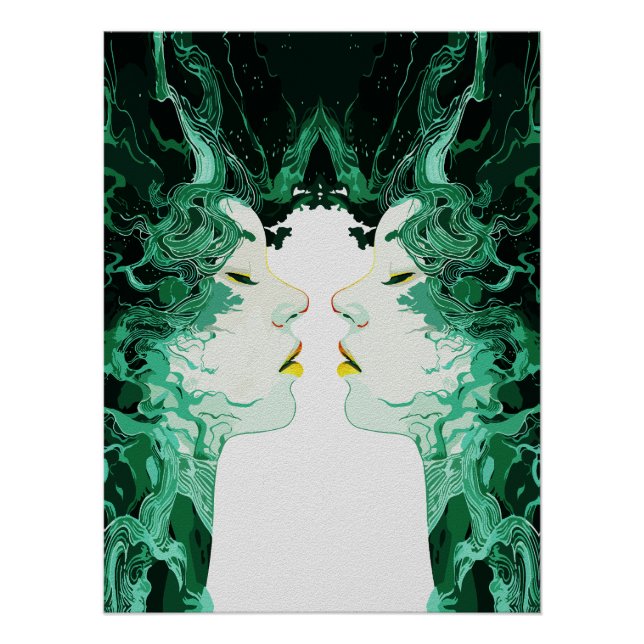 Ätherische Dualität - Spiegelreflexion Poster (Vorderseite)