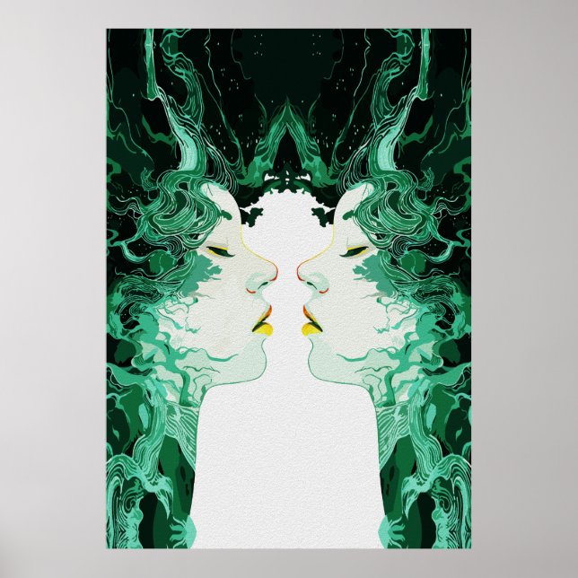 Ätherische Dualität - Spiegelreflexion Poster (Vorne)