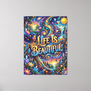 Ätherische Echos: Wo das Universum auf die Seele t Leinwanddruck