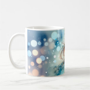 Ätherische Fantasy-Göttin in einem Wasserfarben-Tr Kaffeetasse