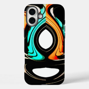 Ätherische Fluidität Schwarze, Cyan- und Weiße A iPhone 16 Plus Hülle
