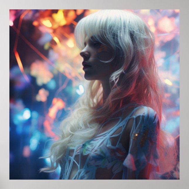 Ätherische Frau in der Natur Poster (Vorne)