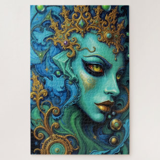 Ätherische Göttin: Fusion von Kunst und Fantasie Puzzle