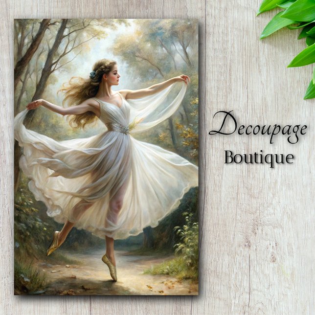 Ätherische Grace: Dekoupage des Forest Ballet Seidenpapier (Ethereal Grace: Forest Ballet Decoupage Tissue Paper)