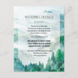 Ätherische, grüne und weiße, durchsichtige Berge Begleitkarte