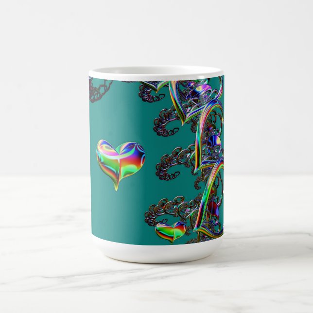 Ätherische Herzkaskade Kaffeetasse (Mittel)