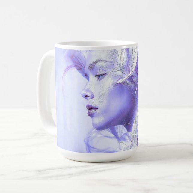 Ätherische Lavendel-Muse Kaffeetasse (Vorderseite Links)