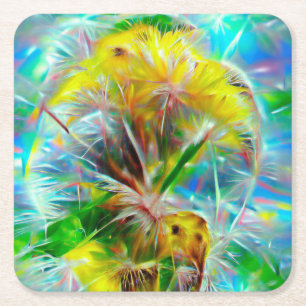 Ätherische Lüster in Neon Dreamscape Rechteckiger Pappuntersetzer