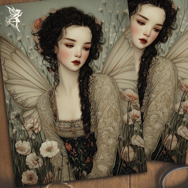 Ätherische Märchen in Wildblume Garden Decoupage Seidenpapier (Von Creator hochgeladen)