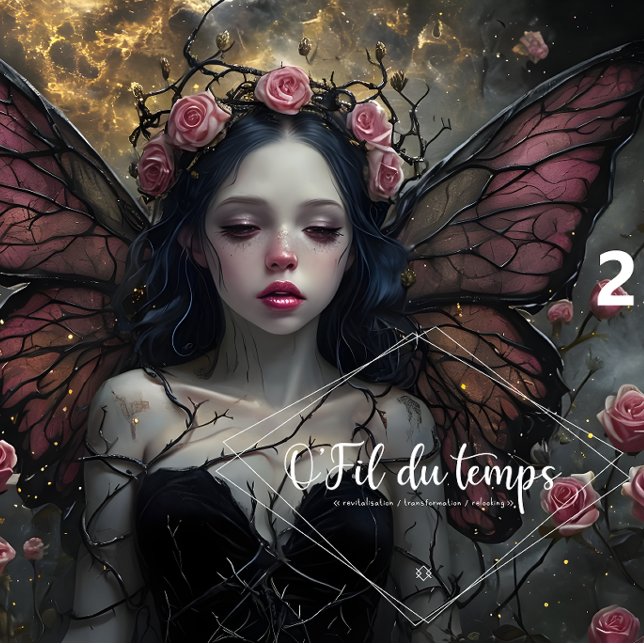 Ätherische Mühle umgeben von lebhaften rosa Rosen Seidenpapier (Von Creator hochgeladen)