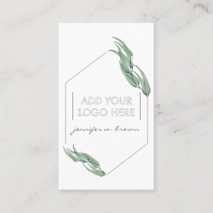 Ätherische Öle Eukalyptus Benutzerlogo grün floral Visitenkarte