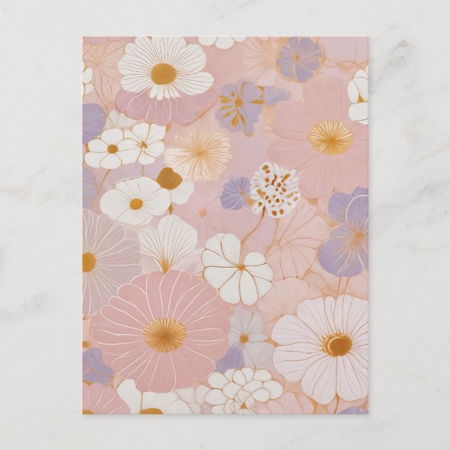 Ätherische Pastellblüte Postkarte (Vorderseite)