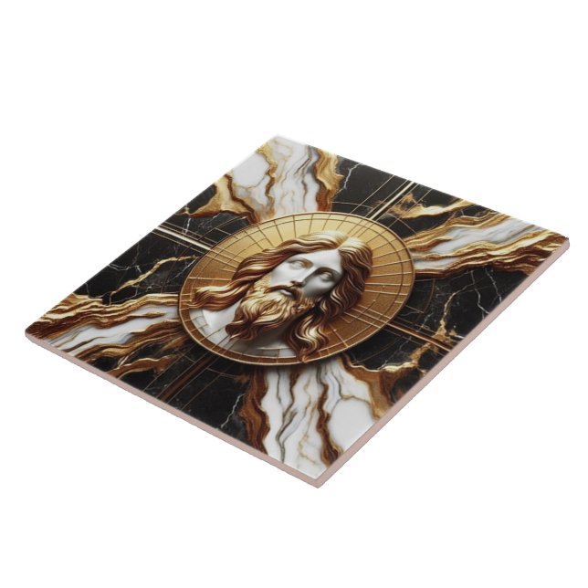 Ätherische Präsenz Gesicht von Jesus in Marmor geh Fliese (Seite)