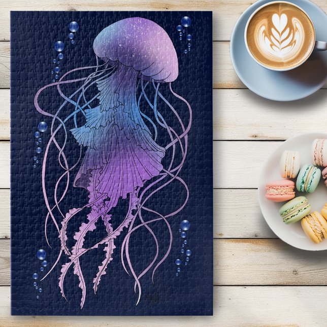 Ätherische Qualle Violett Blau Puzzle (Von Creator hochgeladen)