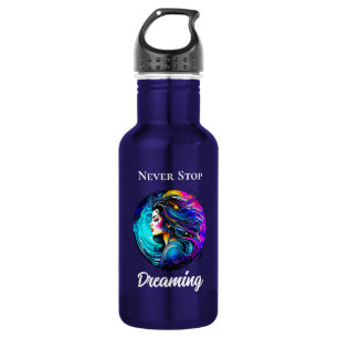 Ätherische schöne Frau nie aufhören zu träumen Edelstahlflasche