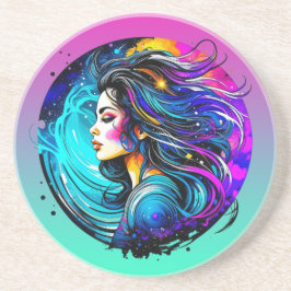 Ätherische schöne Frau nie aufhören zu träumen Getränkeuntersetzer