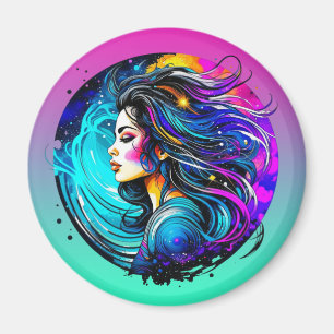 Ätherische schöne Frau nie aufhören zu träumen Magnet