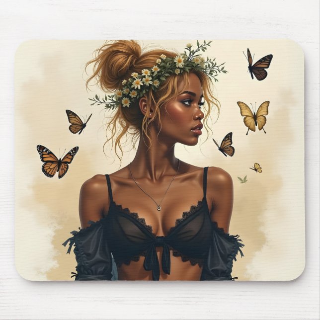 Ätherische Schönheit in Bloom Mousepad (Vorne)
