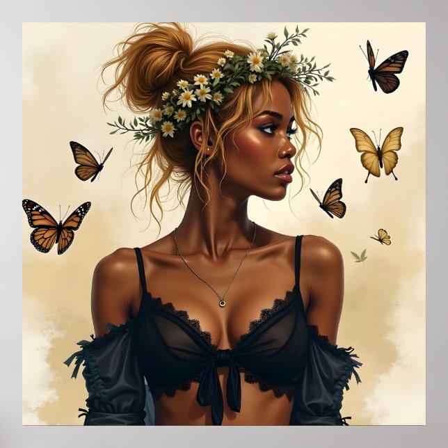 Ätherische Schönheit in Bloom Poster (Vorne)