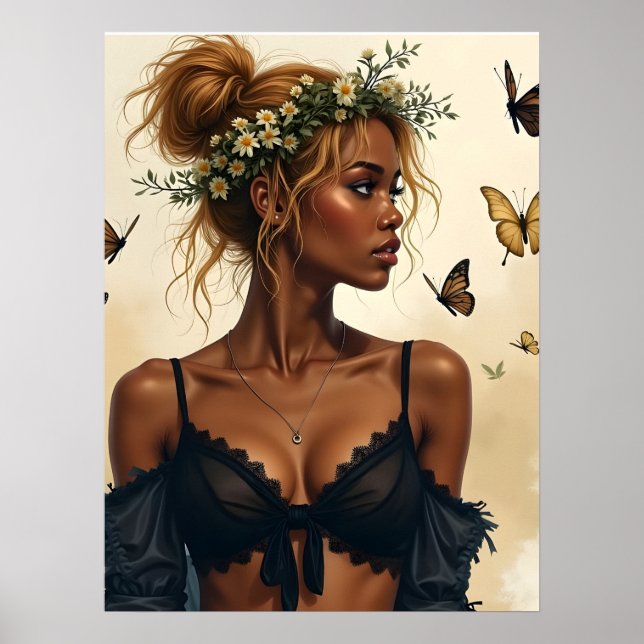 Ätherische Schönheit in Bloom Poster (Vorne)